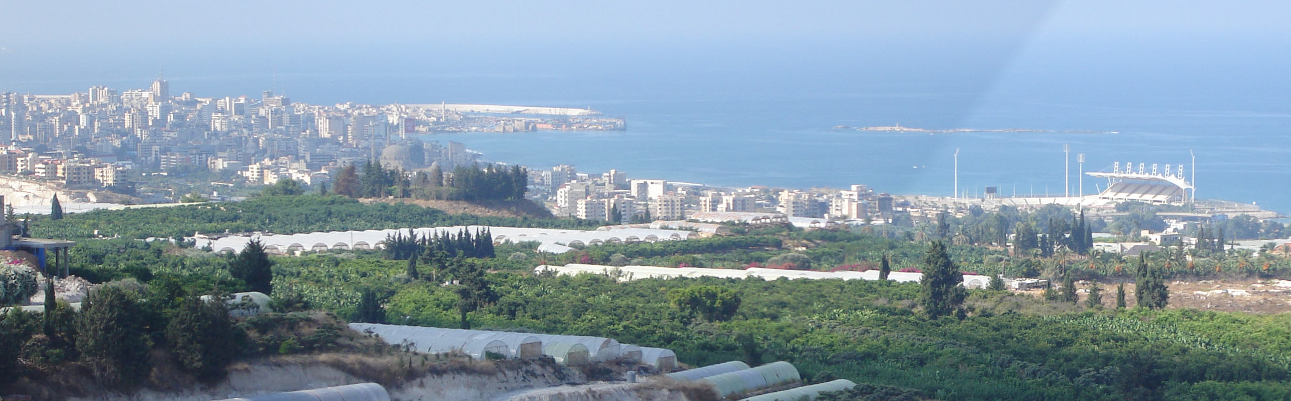 View of Sidon and the off-shore Island of Zire